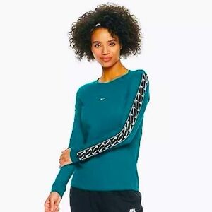 Nike Swoosh Teal Long Sleeve Top
